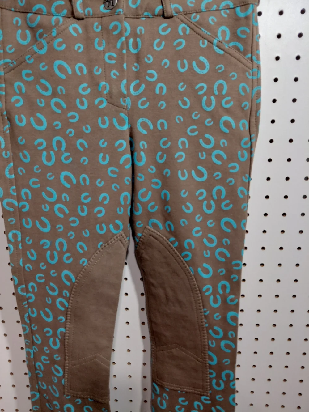 Dippin' Daisy's Brown Leggings with Teal Horseshoe Print